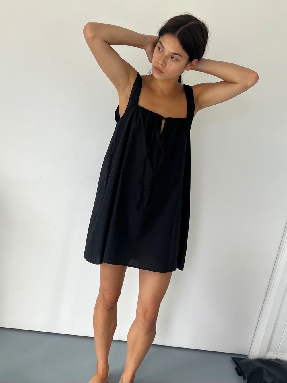 Deiji Studios 100% Organic Cotton ‘The Bow’ Dress in Black, size S